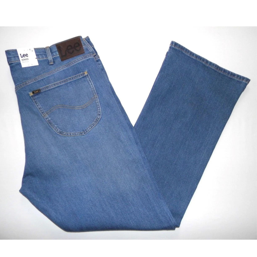 LEE - Men's NEW Denver Bootcut Jeans Regular Fit Blue Denim