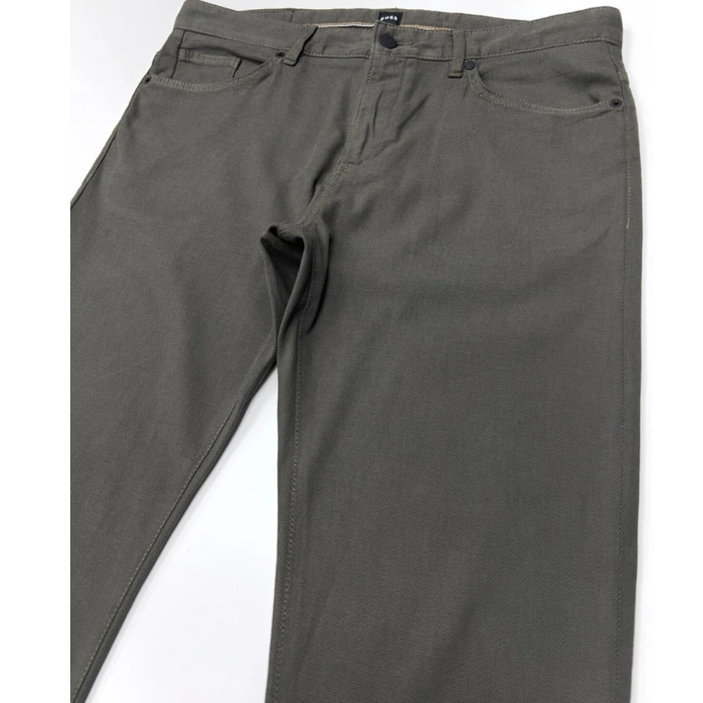 Hugo Boss  Jeans In Two Tone Stretch Soft Denim In Dark Gree