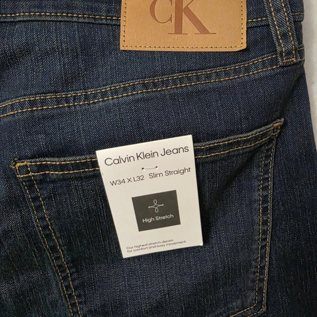 CK - Jeans Straight Stretch Avedon Dark Blue Denim