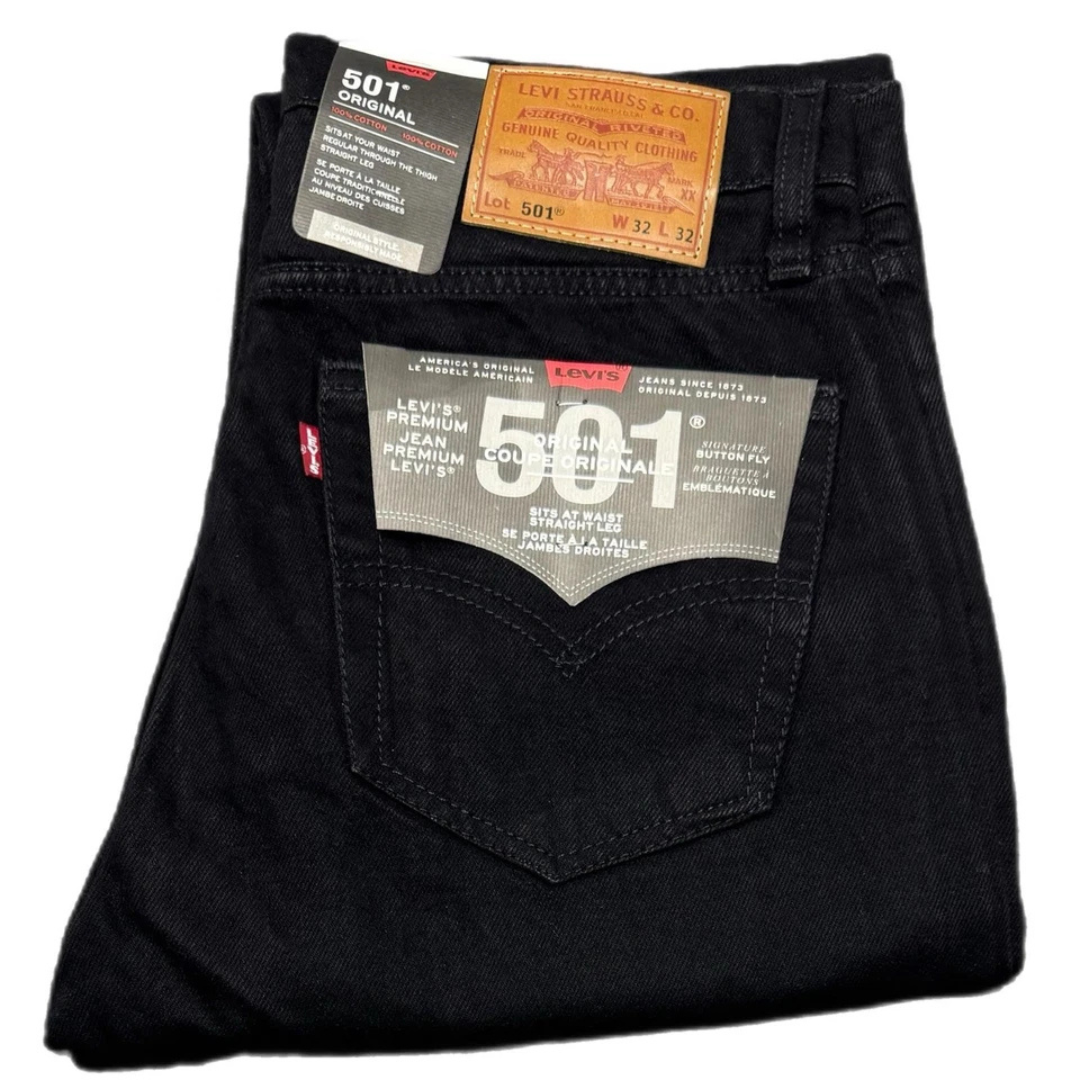 Levis 501 Denim Jeans Original Fit bottoms Straight Leg Pants Jean