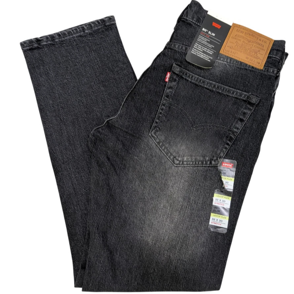 Levis 511 Mens Slim Fit Jeans Dark Charcoal Gray Denim