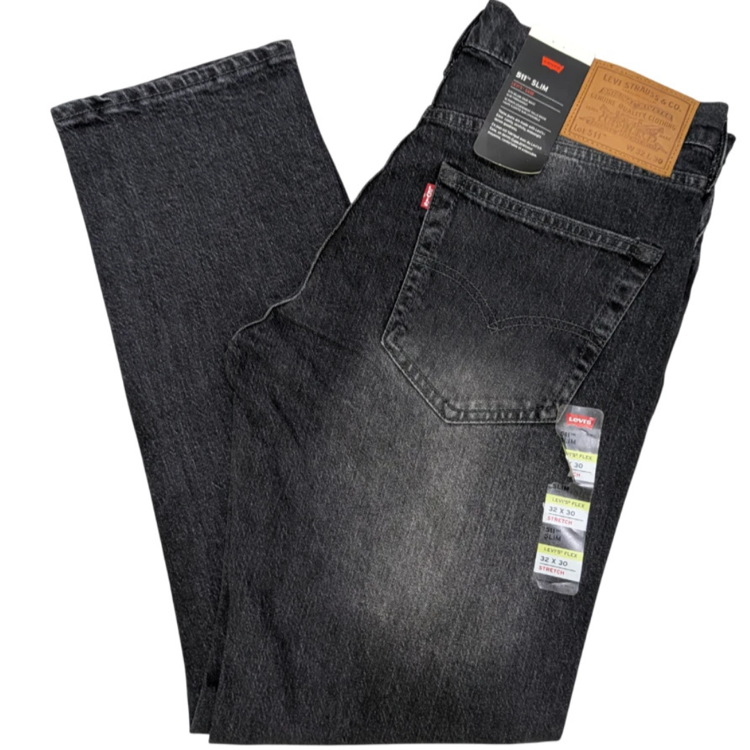 Levis 511 Mens Slim Fit Jeans Dark Charcoal Gray Denim