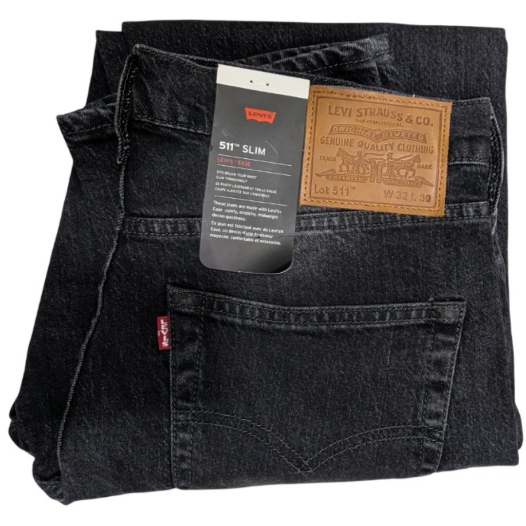 Levis 511 Mens Slim Fit Jeans Dark Charcoal Gray Denim