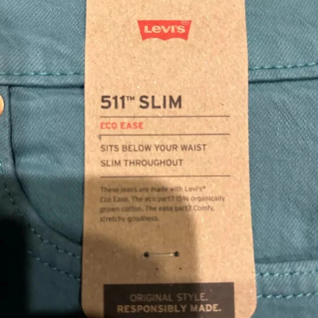 Levi's 511 Slim Fit Jeans WStretch Aqua BlueGreen