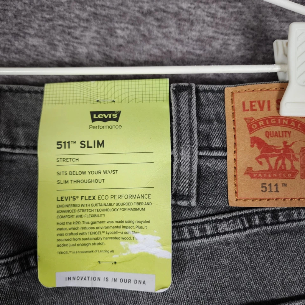 Levi's Flex 511 Jeans Slim Fit Grey Denim Stretch
