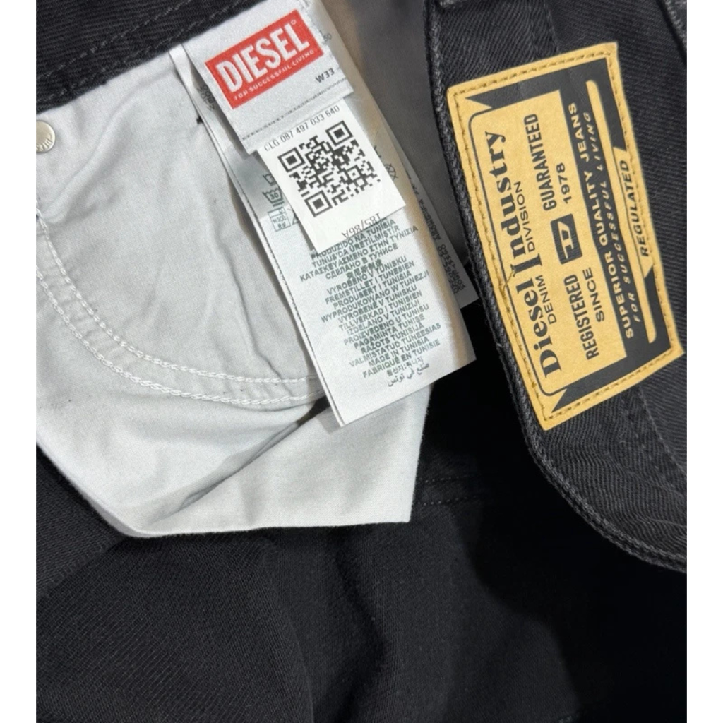 Diesel Markee Black Straight Fit Jeans