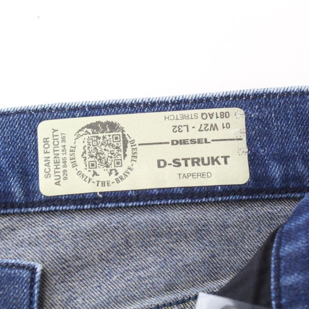 DIESEL D-Strukt Distressed Blue Jeans