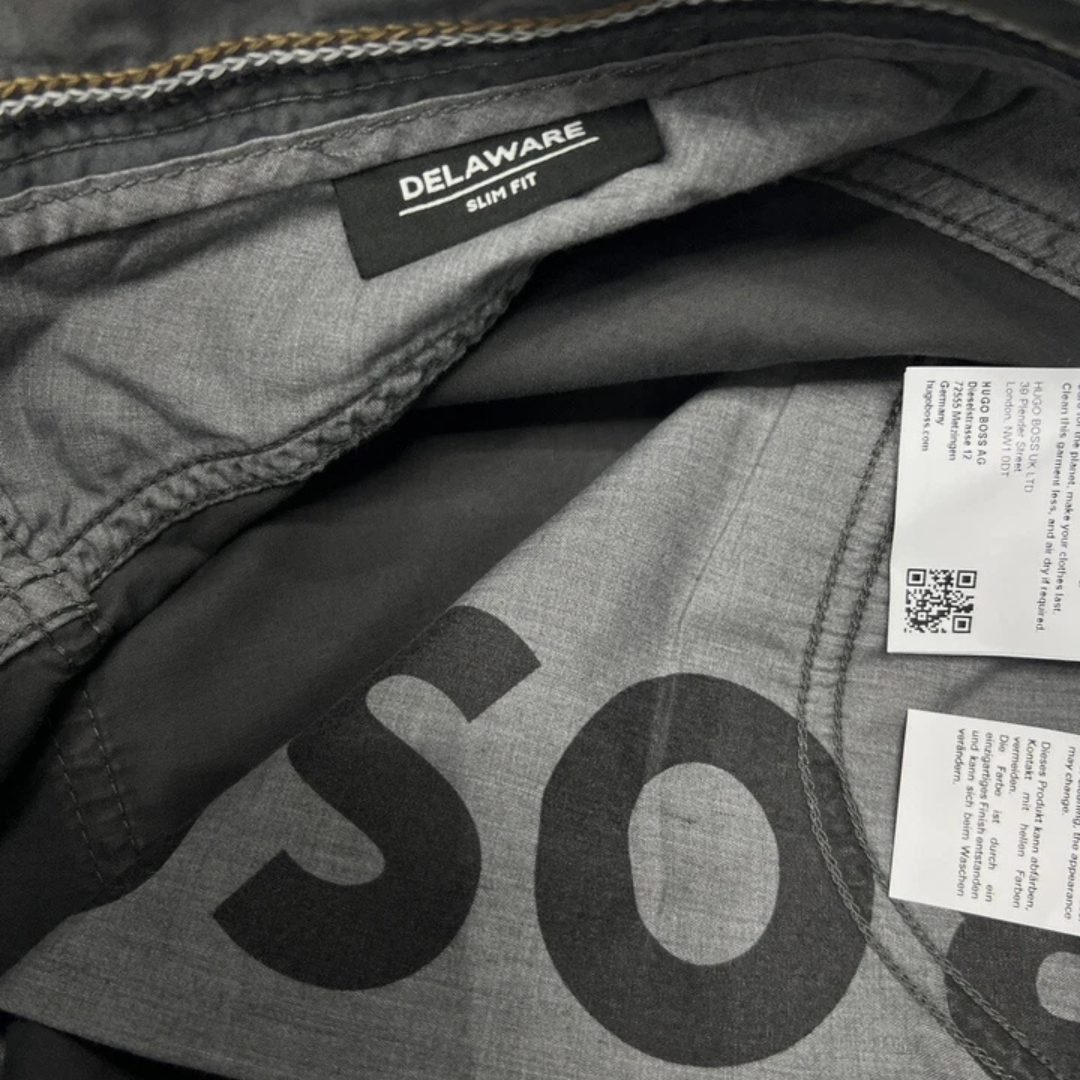 Hugo Boss  Jeans In Lightweight Satin Stretch Denim In Dark Grey