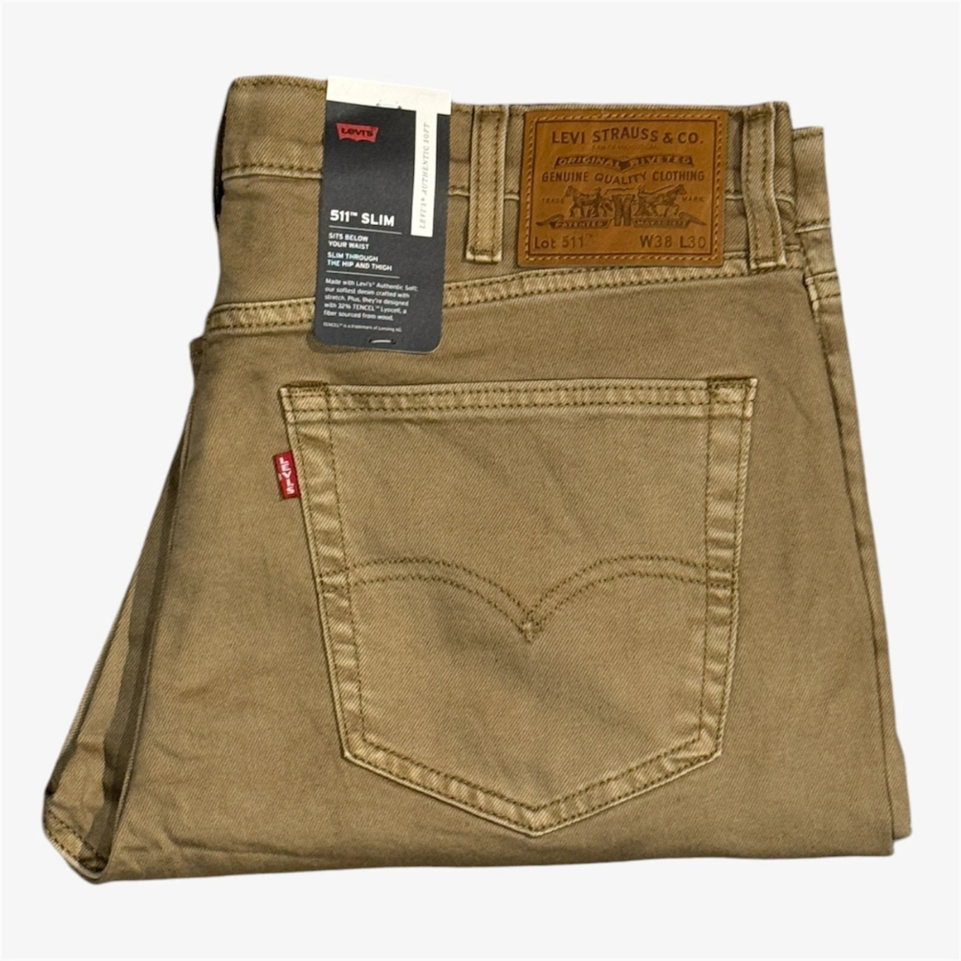 Levi's 511 (BEIGE Colour) Slim Fit Men's Stretchable Jeans