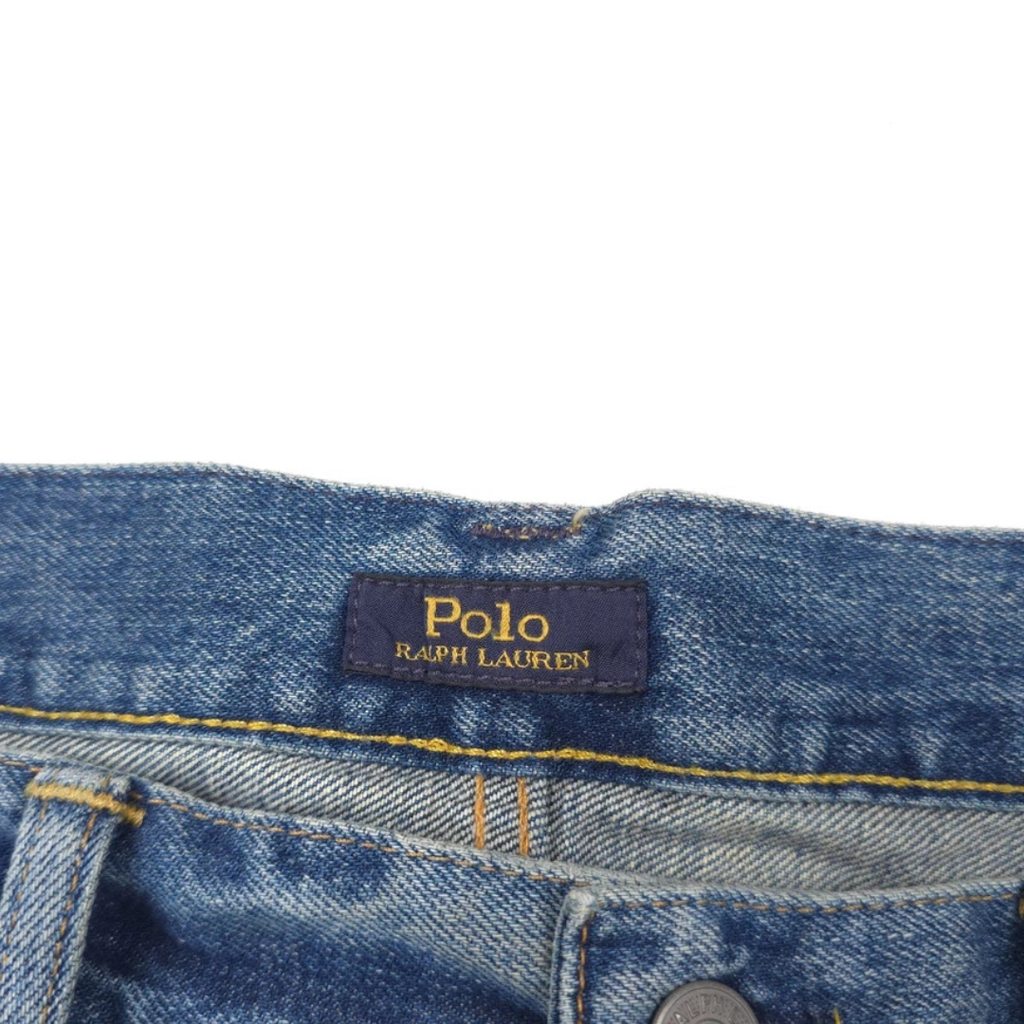 Polo Ralph Lauren Vtg Classic Fit Coppit Blue Distressed Jeans