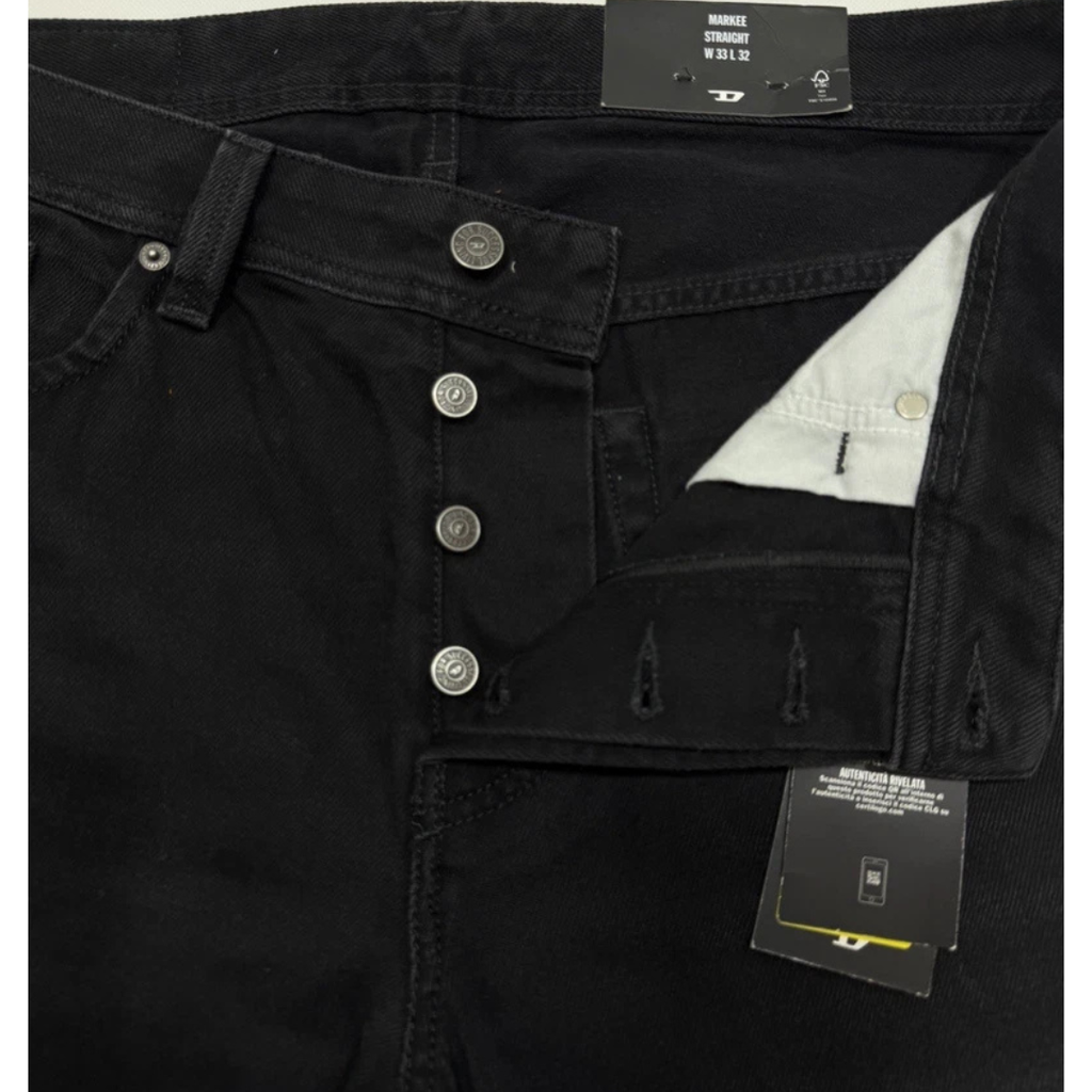 Diesel Markee Black Straight Fit Jeans