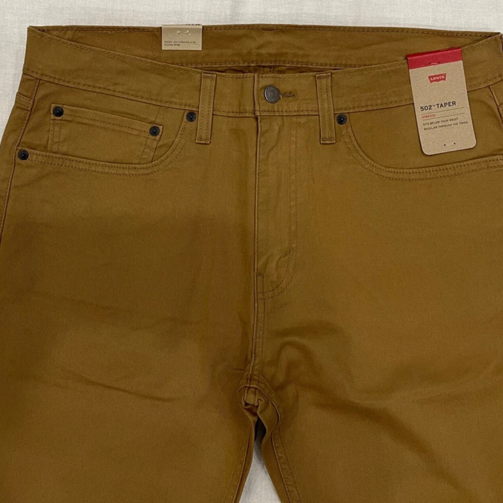 Levis 502 Regular Taper Stretch Twill Jeans Caraway (Brown)