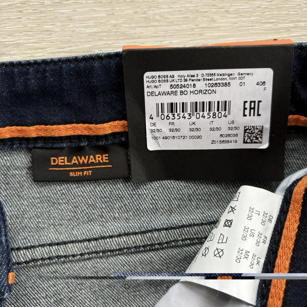 Hugo Boss Delaware Jeans Slim Fit Blue Stretch Denim