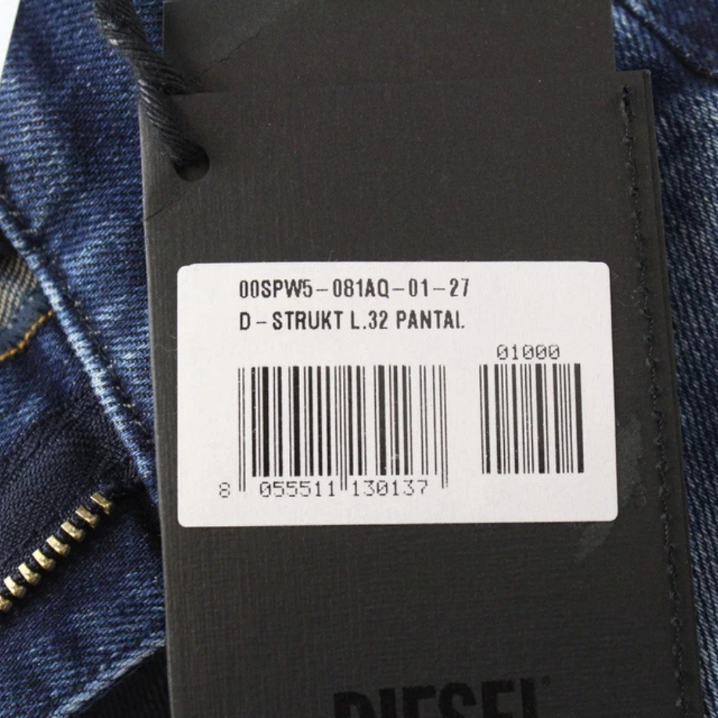 DIESEL D-Strukt Distressed Blue Jeans