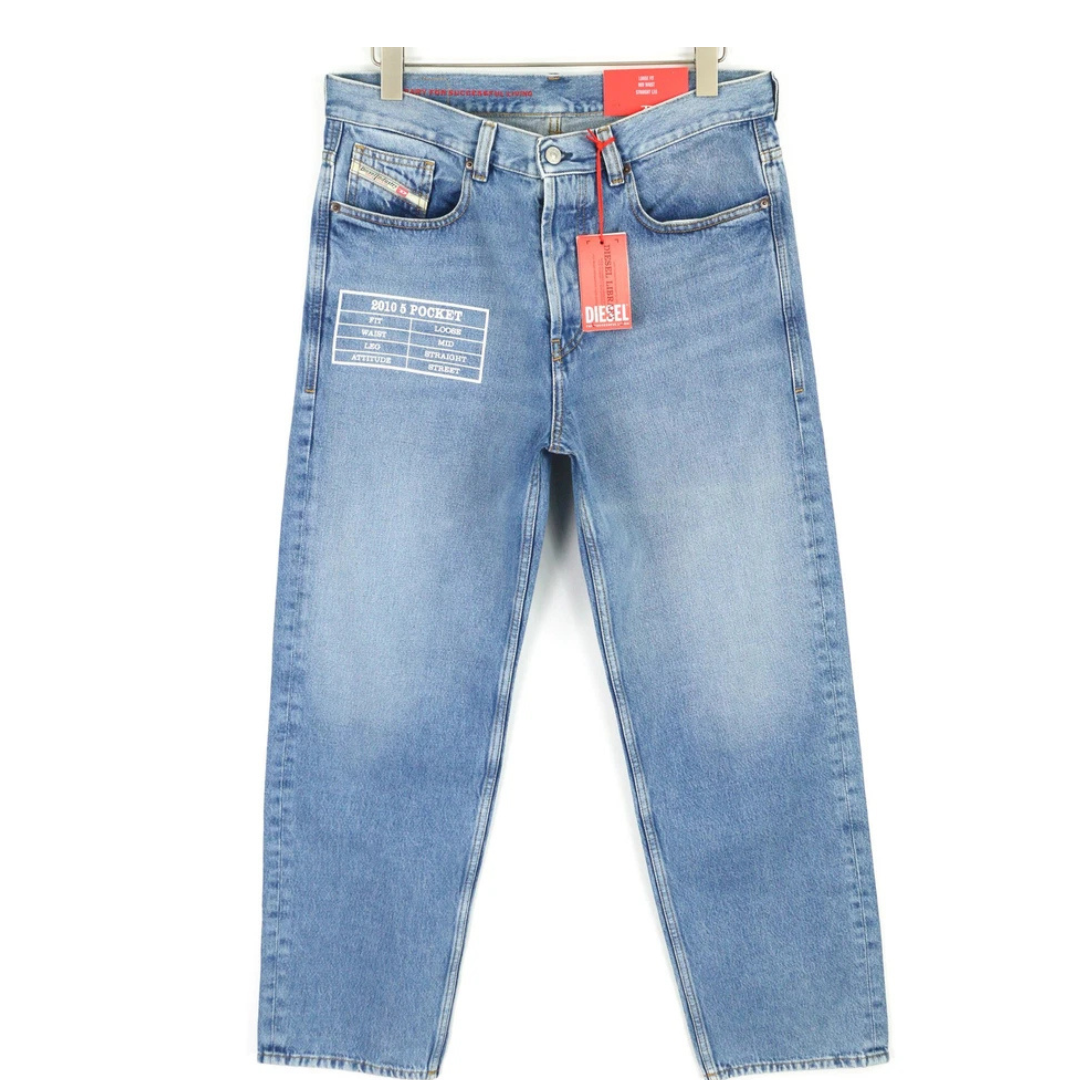 DIESEL Jeans Loose Fit Mid Waist Straight Leg