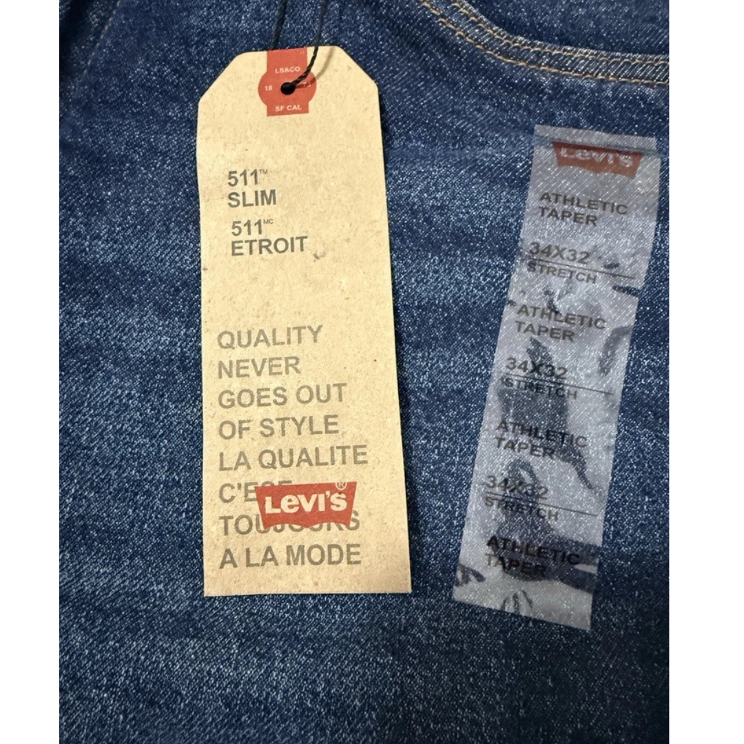 Levi’s mens 511 Slim Fit Athletic Taper Jeans