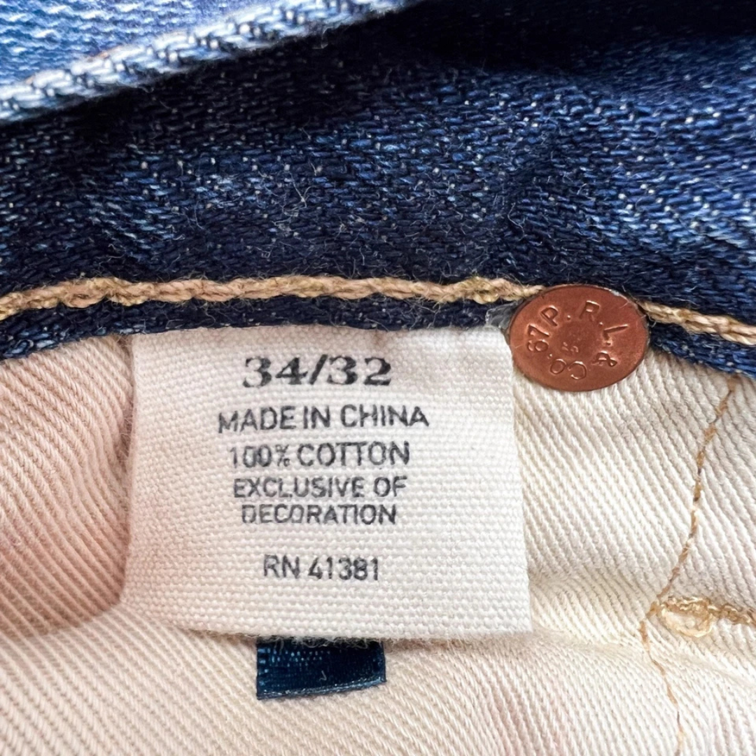 Polo Ralph Lauren Varick Slim Straight Distressed Jeans