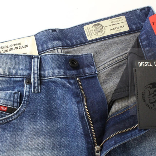 DIESEL D-Strukt Distressed Blue Jeans
