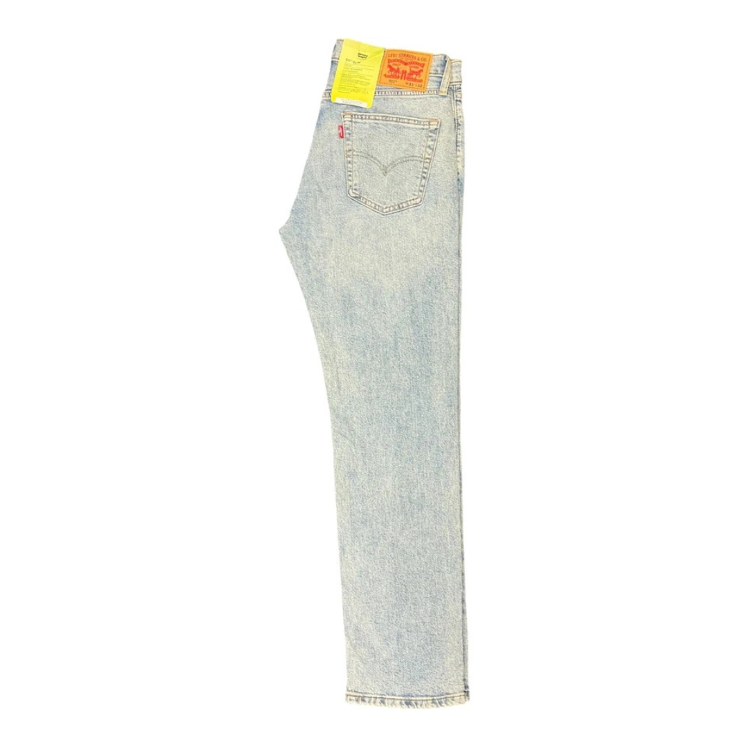 Levi’s 511 Slim Fit Men’s Jeans Medium Wash Stretch Raw Hem Denim