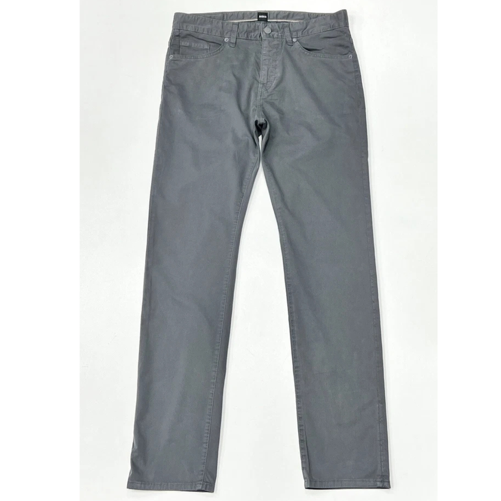 Hugo Boss  Jeans In Lightweight Satin Stretch Denim In Dark Grey