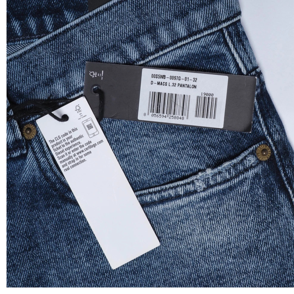 Diesel Jeans Blue Stretch Straight Denim High Rise