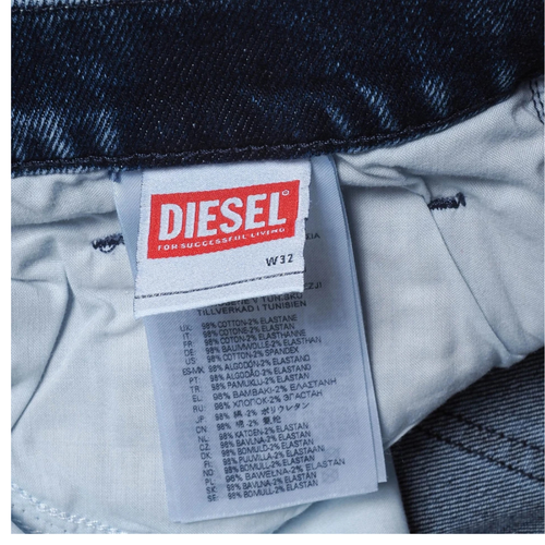 Diesel Jeans Blue Stretch Straight Denim High Rise