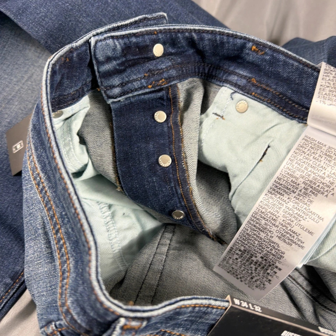 Diesel Jeans Buster Slim Mid Blue Cotton Spandex