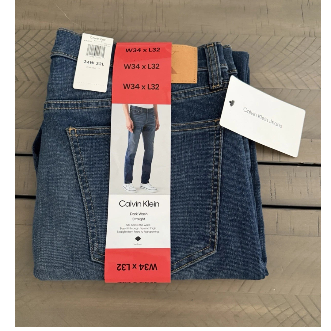 CK - Straight Jeans Dark Wash High Stretch New