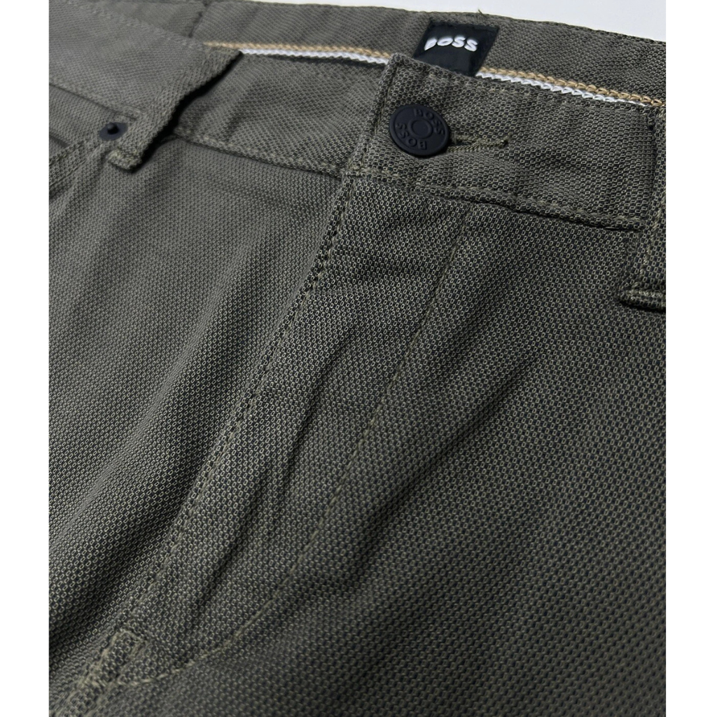 Hugo Boss  Jeans In Two Tone Stretch Soft Denim In Dark Gree