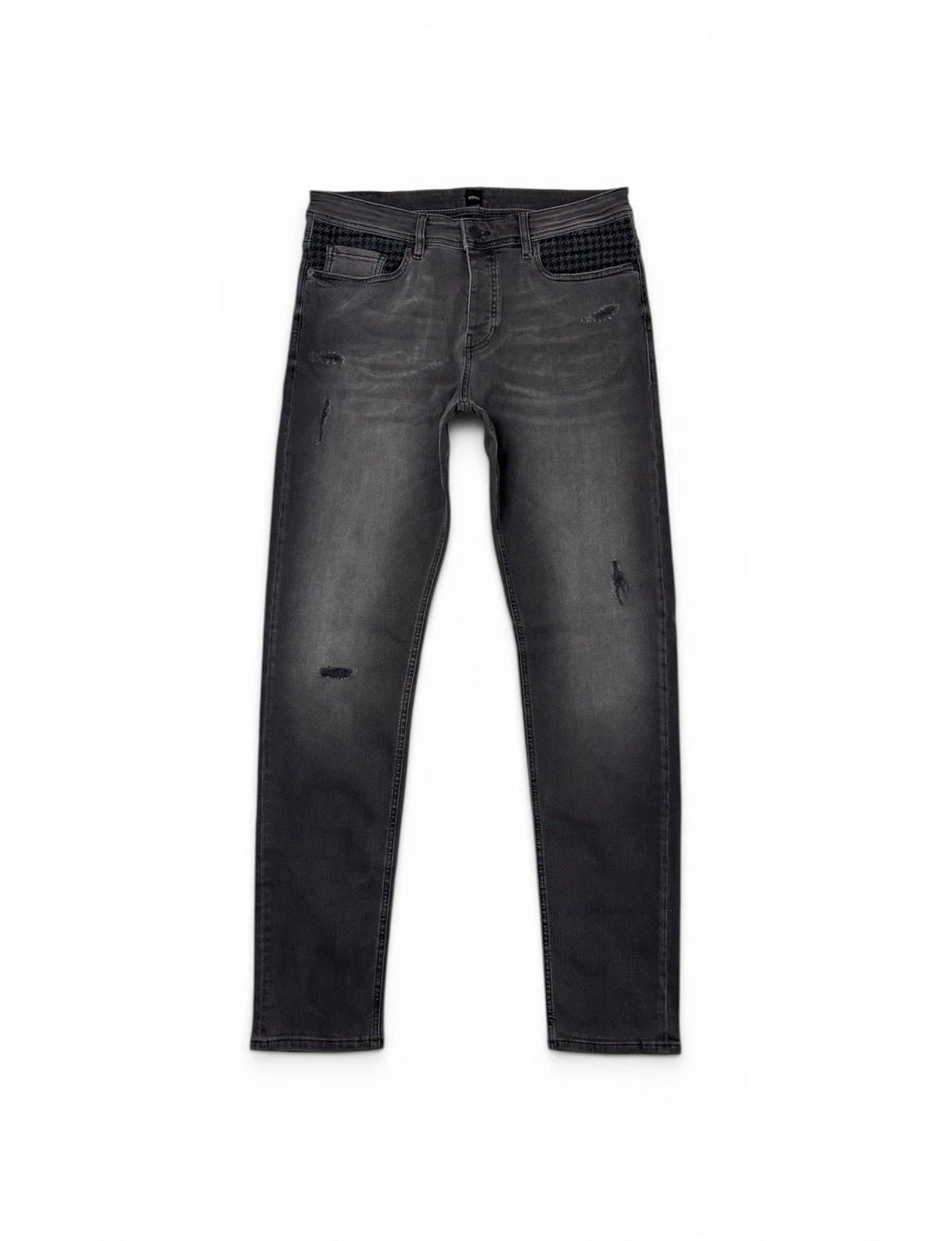 Hugo Boss  Grey Slim Fit Jeans Distressed Designer