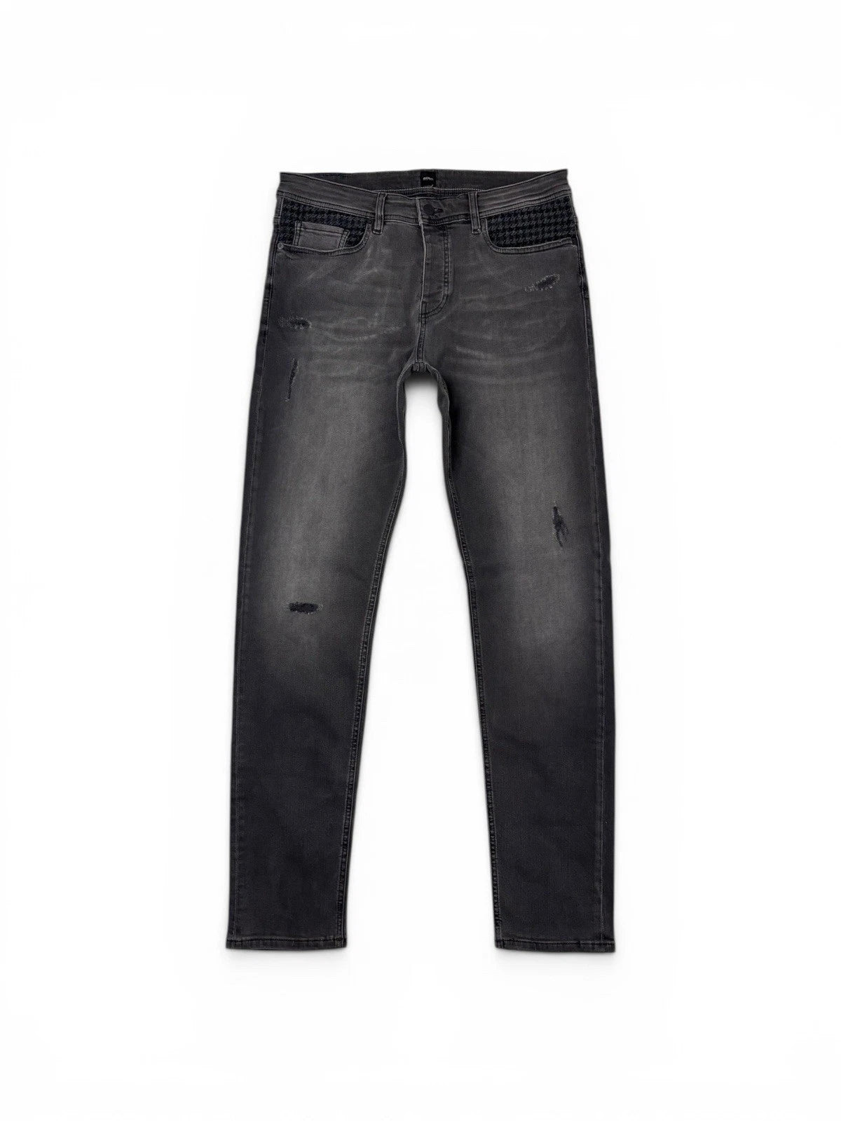 Hugo Boss  Grey Slim Fit Jeans Distressed Designer