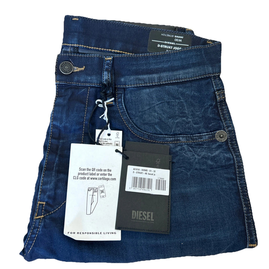 DIESEL D-Strukt Jogg Jeans Slim Leg Washed Blue