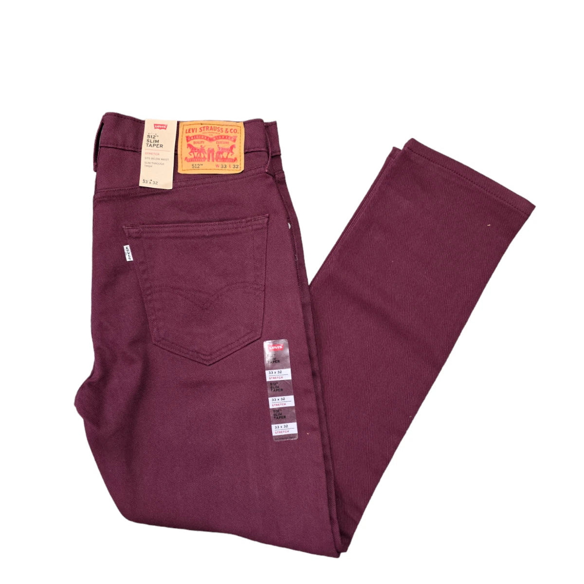 Levi's 512 Slim Fit Jeans Color Burgundy