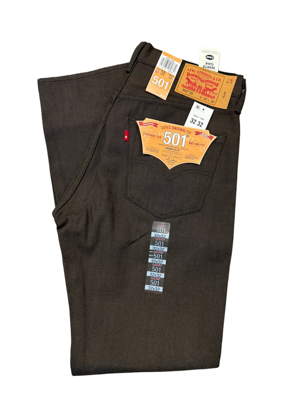 Levi's 501 Shrink To Fit Original Fit Color Bronze Brown