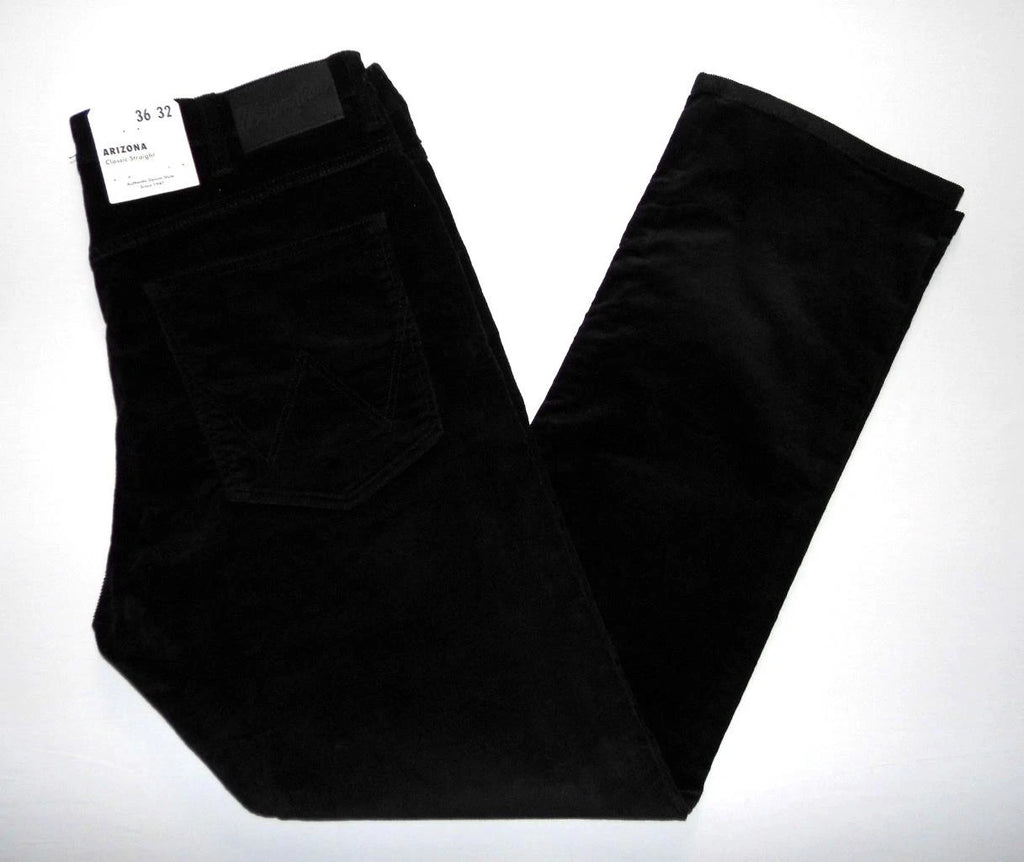 WRANGLER Arizona Straight Fit Corduroy Jeans Black Cords