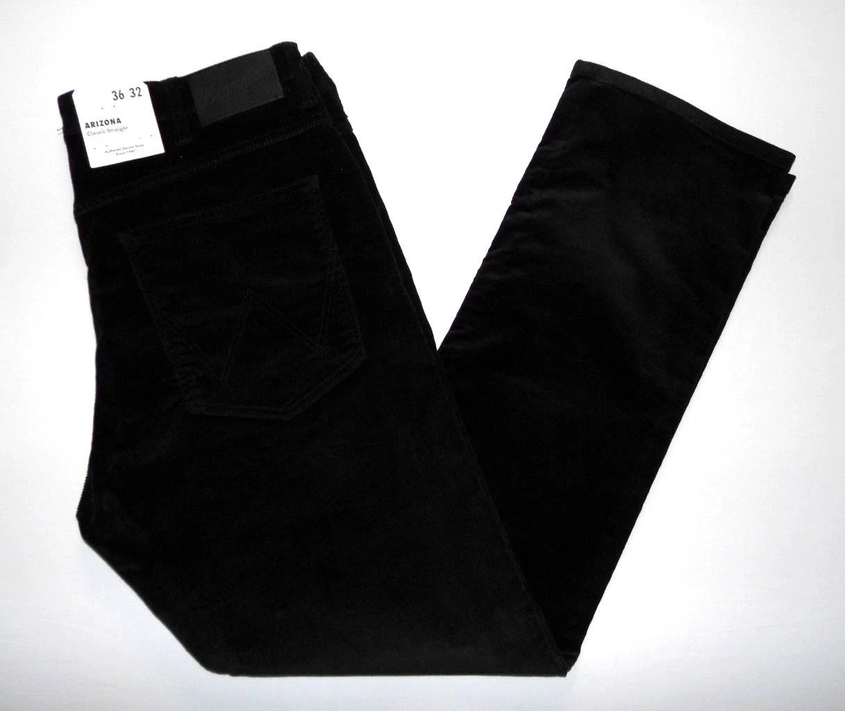 WRANGLER Arizona Straight Fit Corduroy Jeans Black Cords