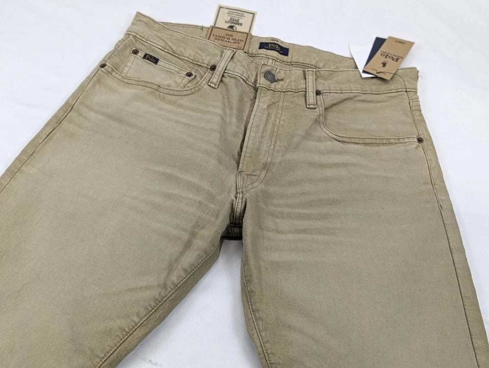 Polo Ralph Lauren Varick Slim Straight Tan Jean Pants