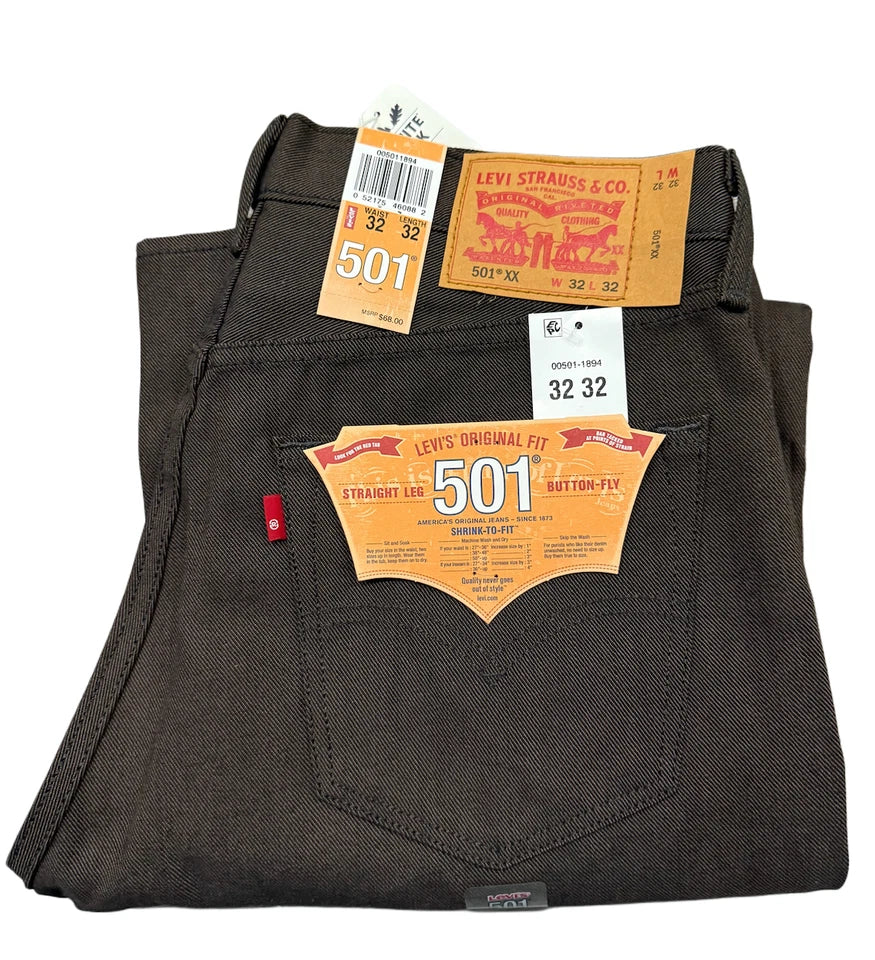 Levi's 501 Shrink To Fit Original Fit Color Bronze Brown