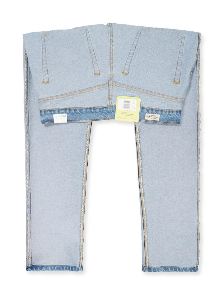 LEVIS 502 STRETCH DENIM JEANS BOTTOM TROUSER LIGHT BLUE NEW