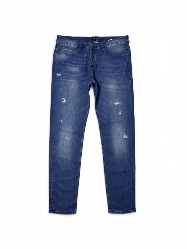 Hugo Boss Distressed Stretch Jeans Blue