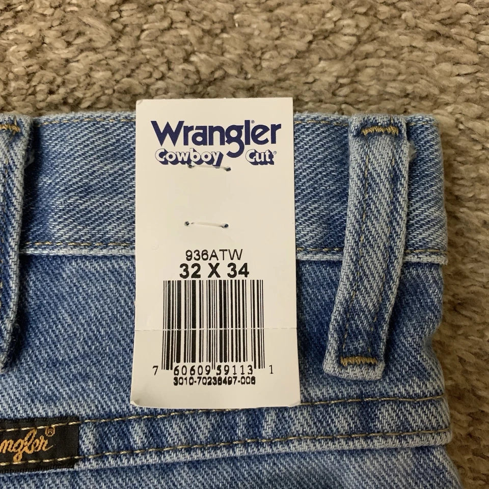 NEW Wrangler Cowboy Cut Slim Fit Medium  Blue Jeans