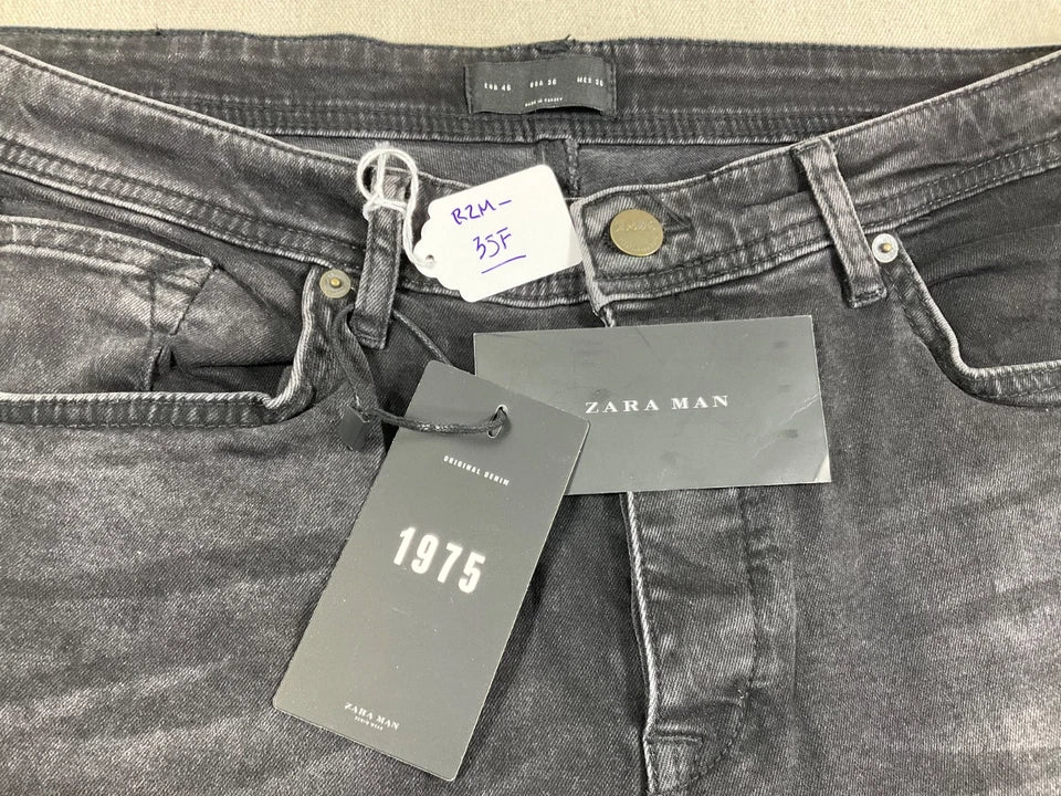 Zara Denim Collection Skinny Fit Jeans Black Stretch