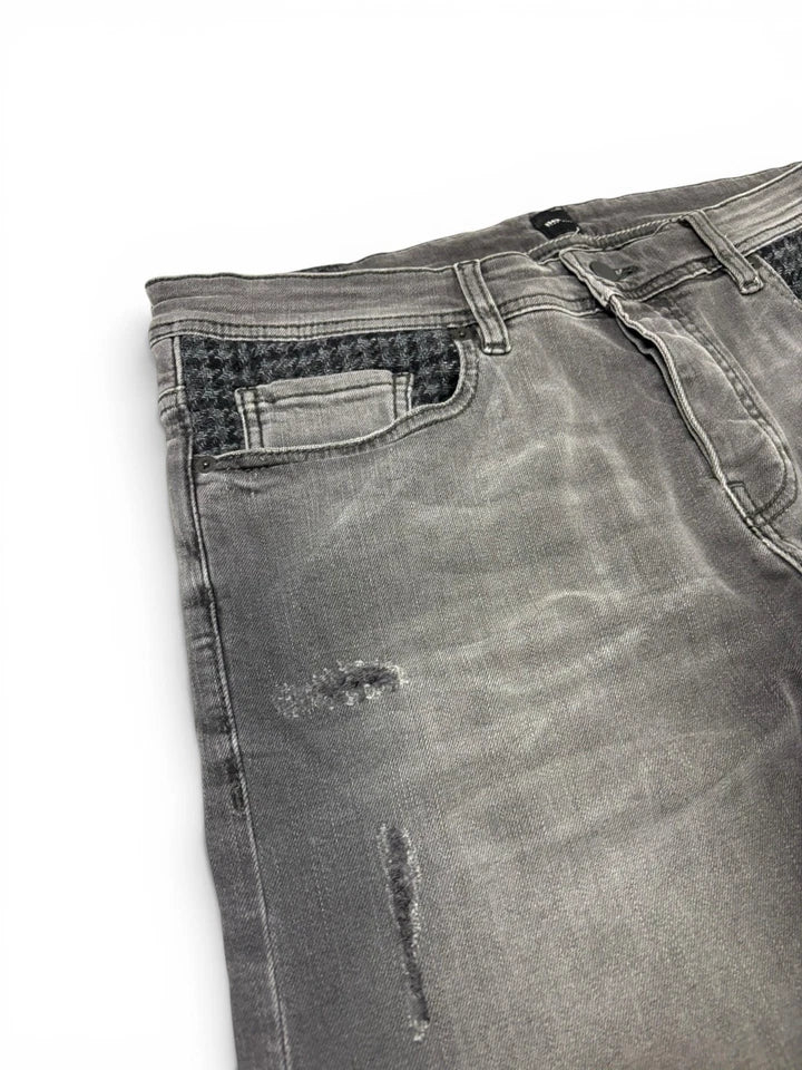 Hugo Boss  Grey Slim Fit Jeans Distressed Designer