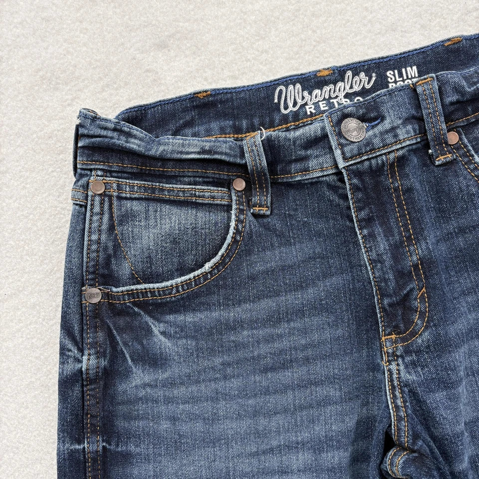 Wrangler Retro Slim Boot Jeans Blue Medium Wash