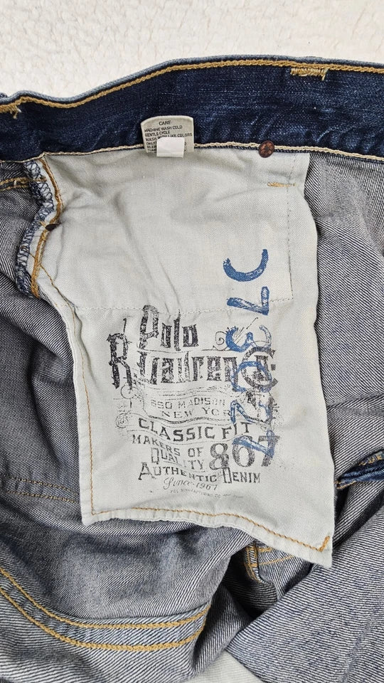 Polo Ralph Laure Jeans Fit Denim 100% Cotton Stonewash