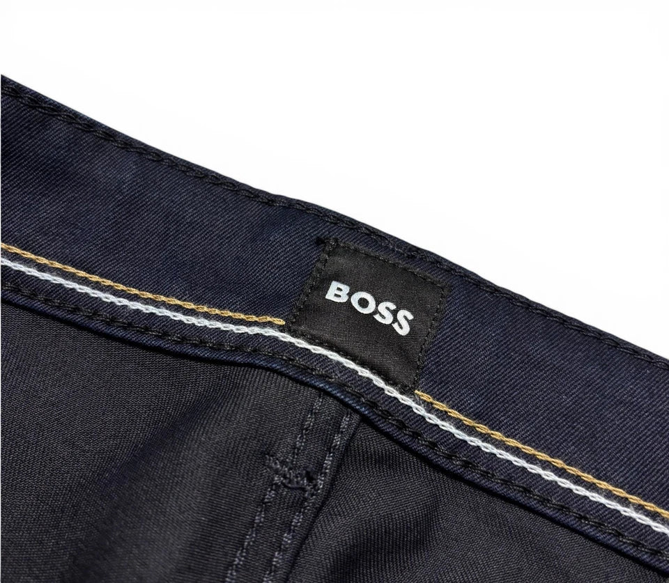 Hugo Boss Delaware Slim Fit Jeans  Navy Stretch Designer  Pants