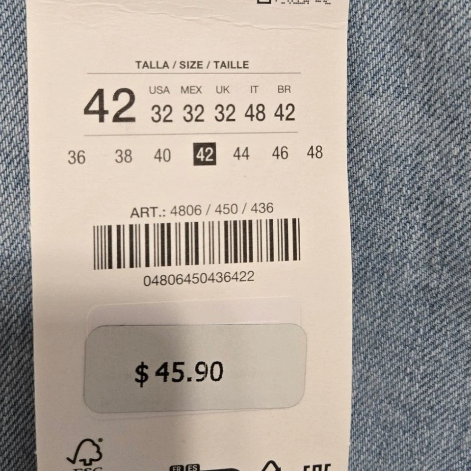 Zara SLIM FIT JEANS in Light Wash