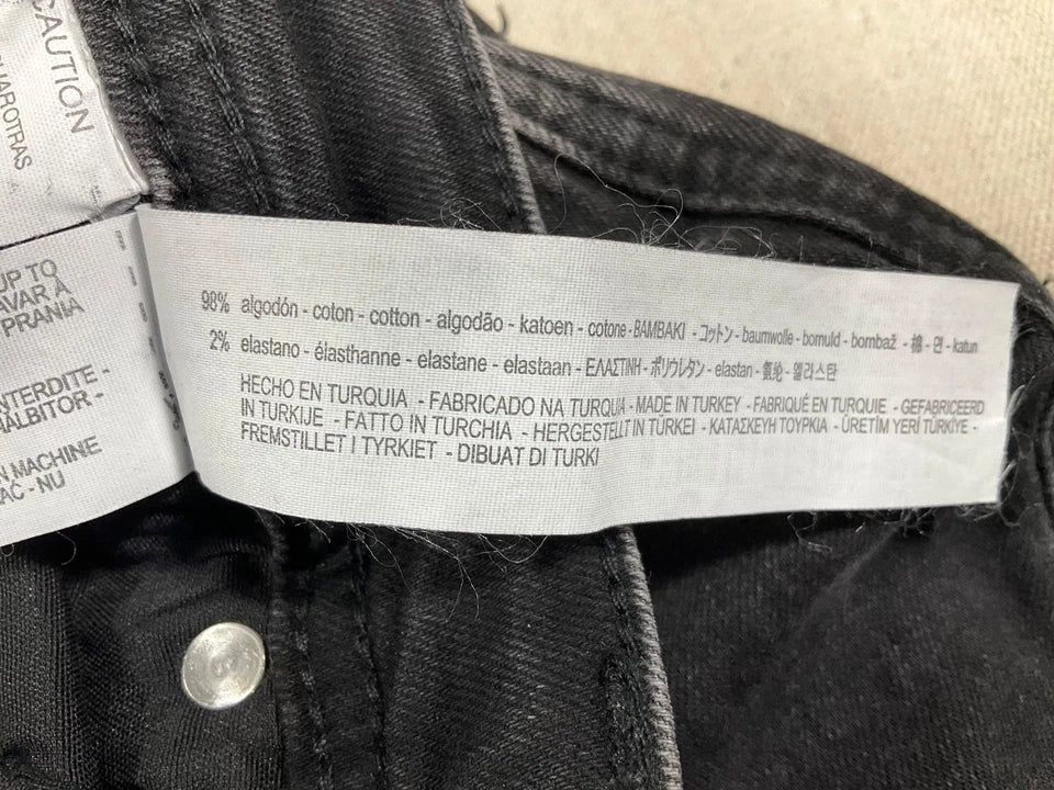 Zara Denim Collection Skinny Fit Jeans Black Stretch