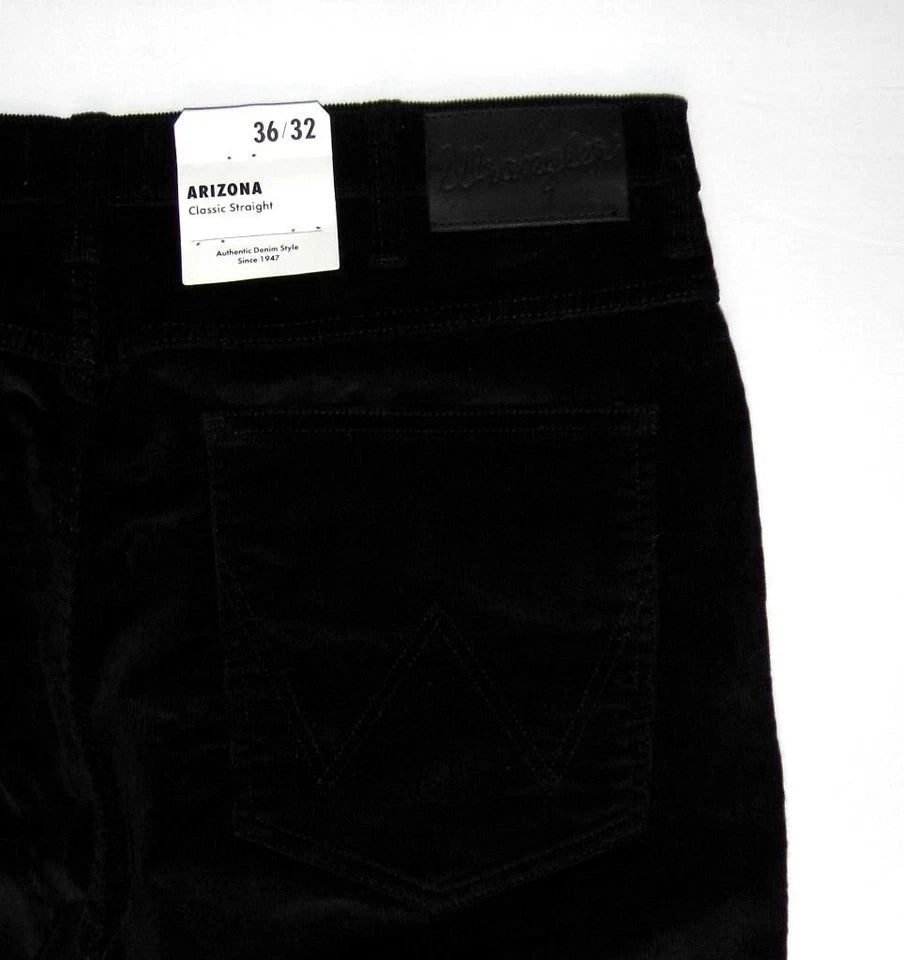 WRANGLER Arizona Straight Fit Corduroy Jeans Black Cords