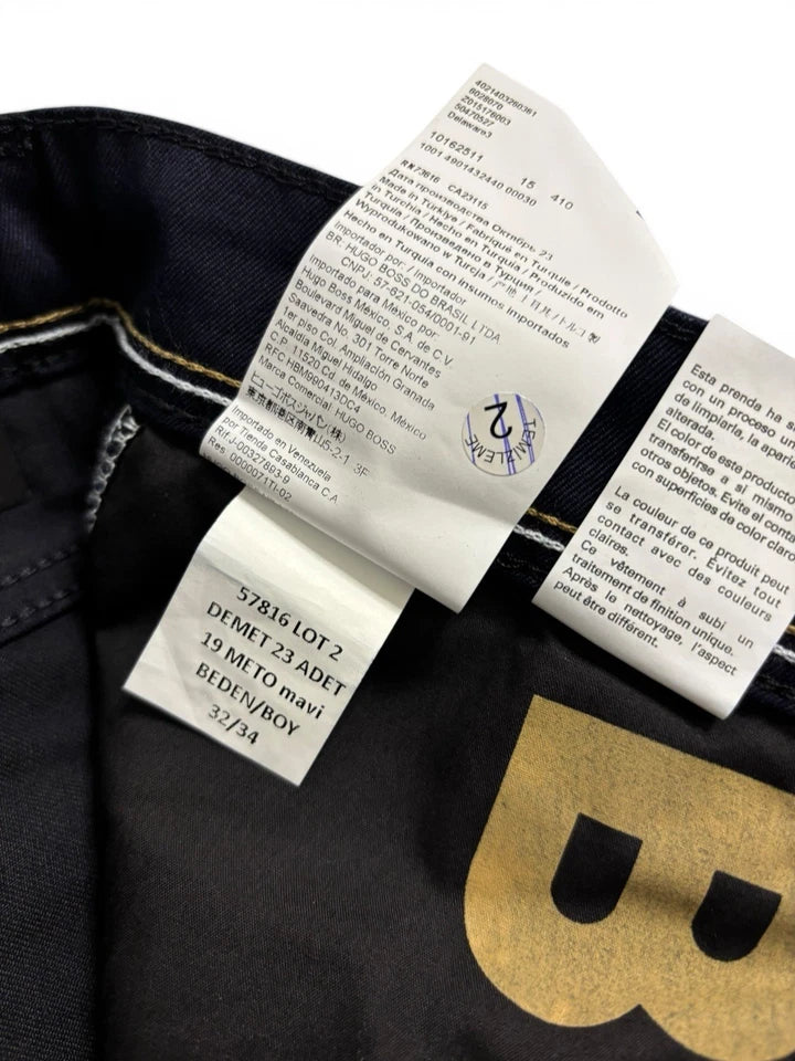 Hugo Boss Delaware Slim Fit Jeans  Navy Stretch Designer  Pants